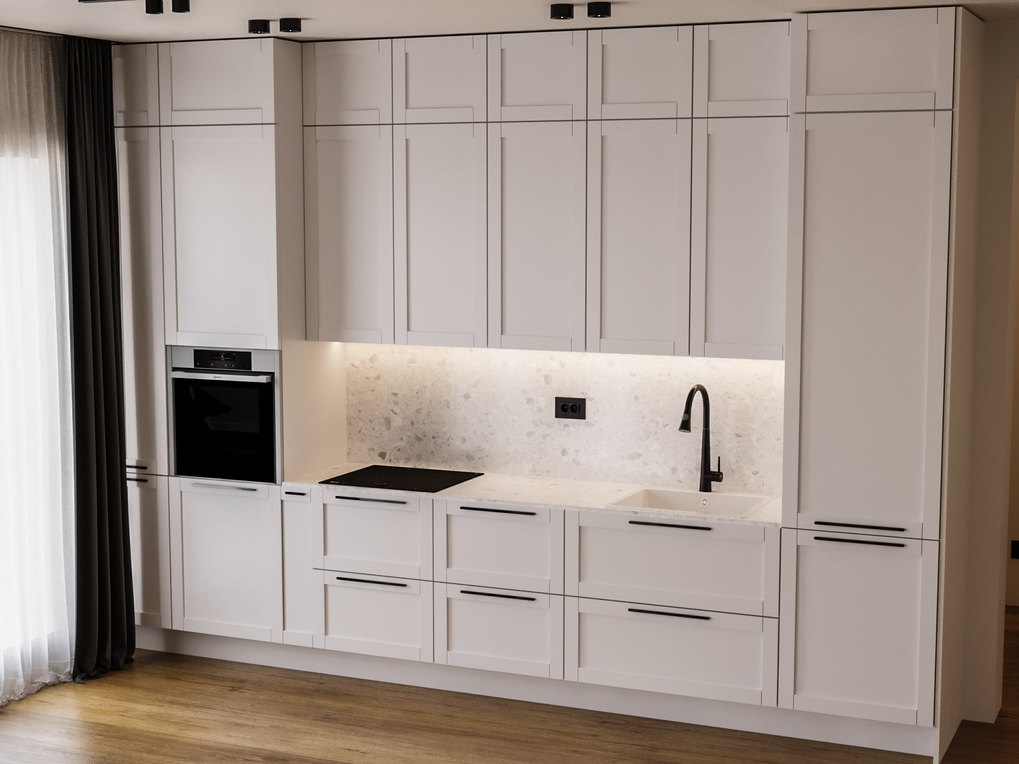 12. Fronturile mobilierului o sa fie pe stil: