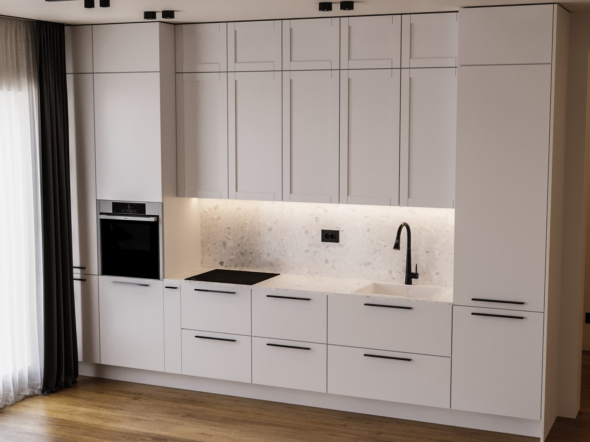 12. Fronturile mobilierului o sa fie pe stil: